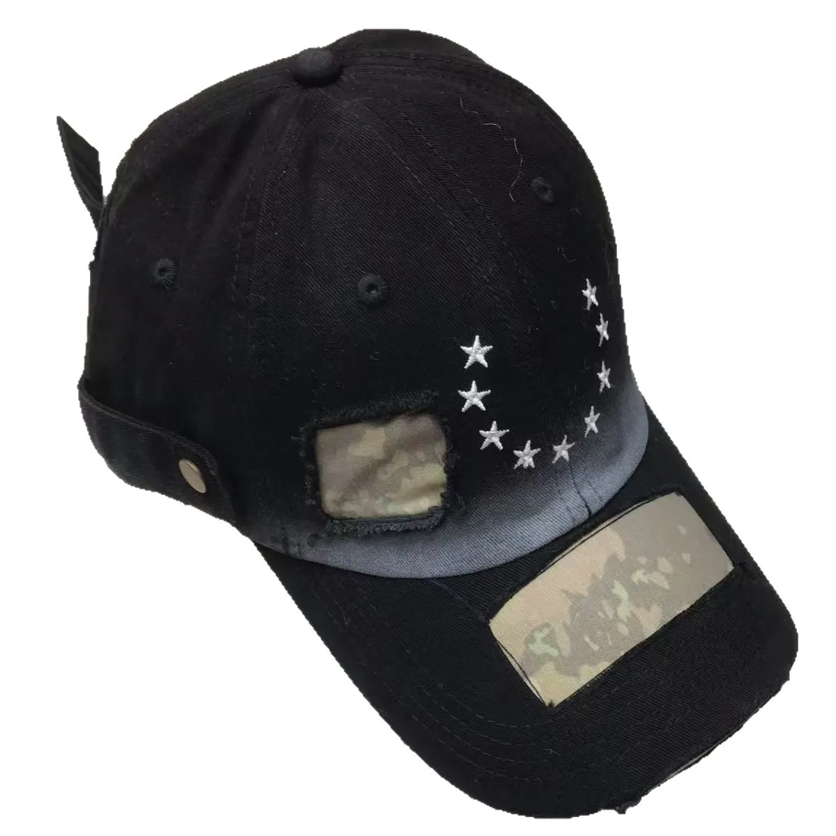 American Pure Cotton Old Hole Gradual Change Color Baseball Hat Men and Women Four Seasons Personality Tide MenWomensunshade Cap