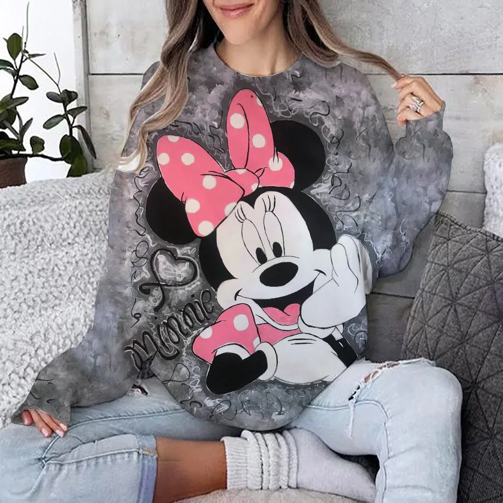 Mickey myš mikina pro ženy podzim nadrozměrné mikina kawaii nadrozměrné mikina pro módní sudaderas y2k oblečení 's