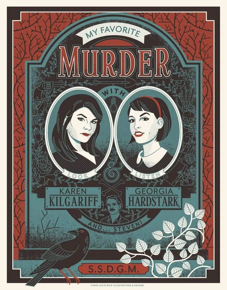 Vintage Metal Tin Sign ; Gifts For My Favorite Murder Poster Garden Yard Signs Christmas Wall Art for Farm Coffee Garage Bar Bed