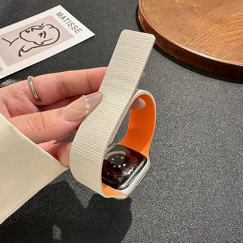 Magnetic Strap for Apple Watch Band 45mm 44mm 40mm 46mm 41mm 42 mm 38 Silicone Bracelet iWatch Series 10 9 8 7 6 Se Ultra 2 49mm