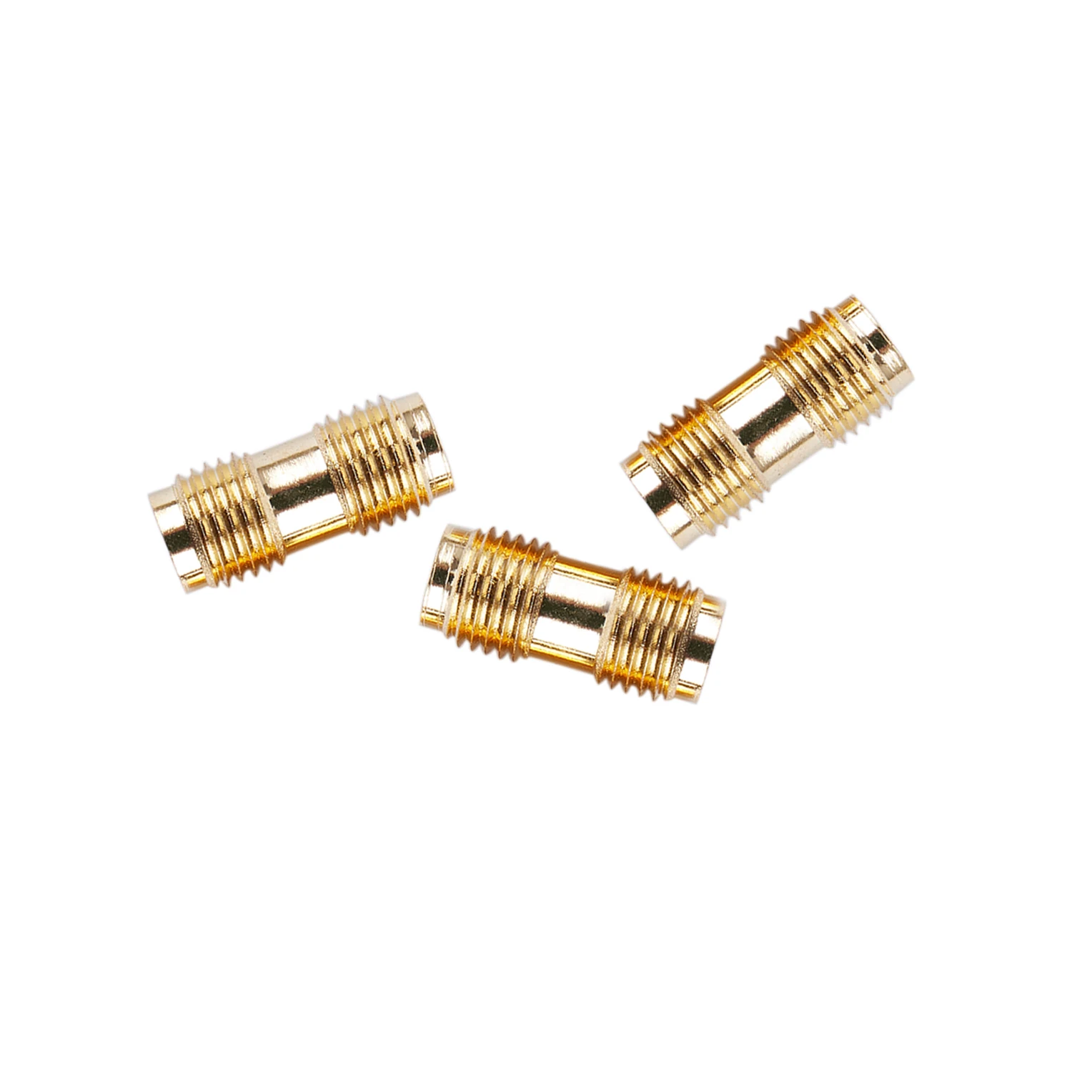

3X Gold RF Connector SMA Female To SMA Female For Two Way Radio SMA-F To SMA-F Antenna Adapter CNIM Hot