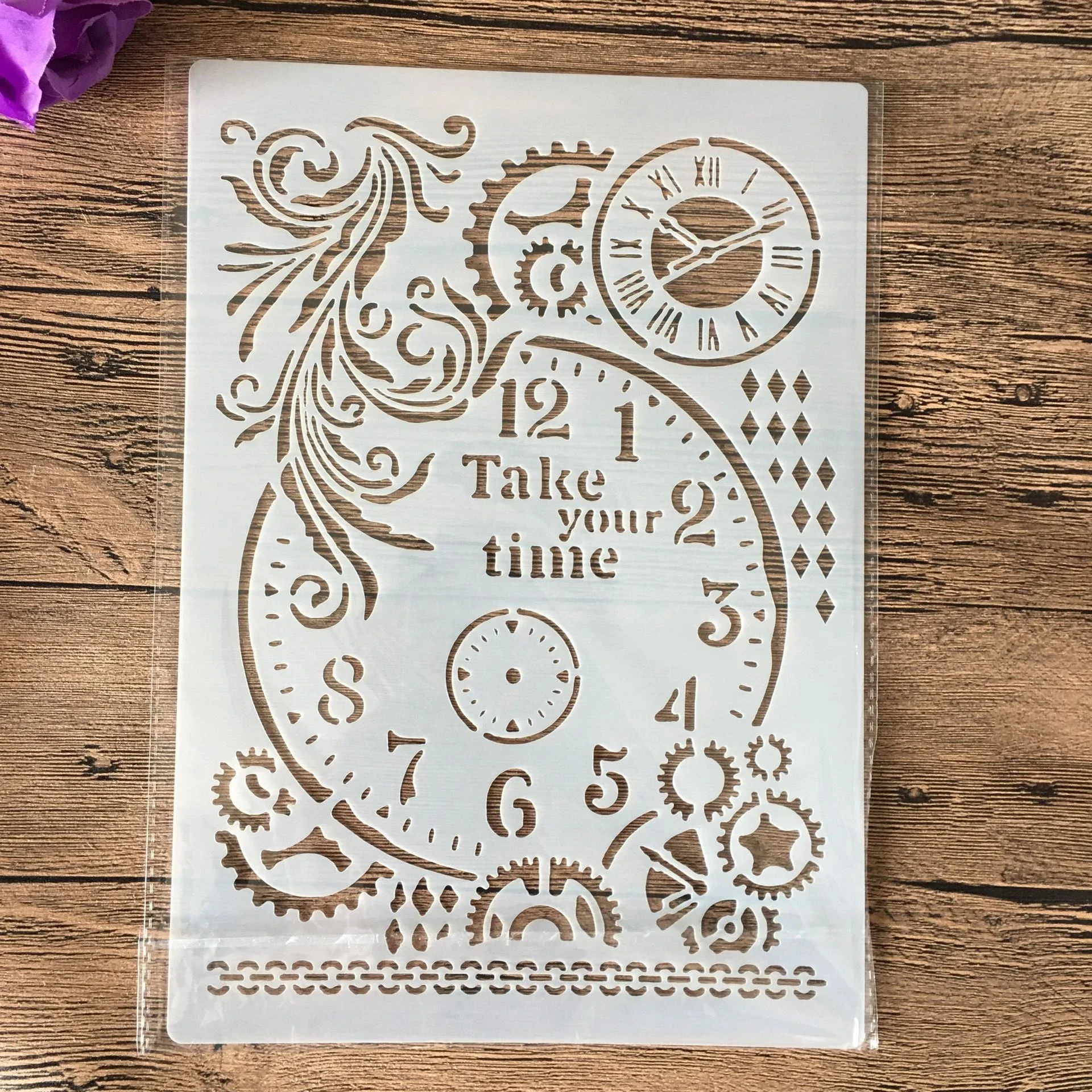 A4 Decorative Paper Card Template for Scrapbooking