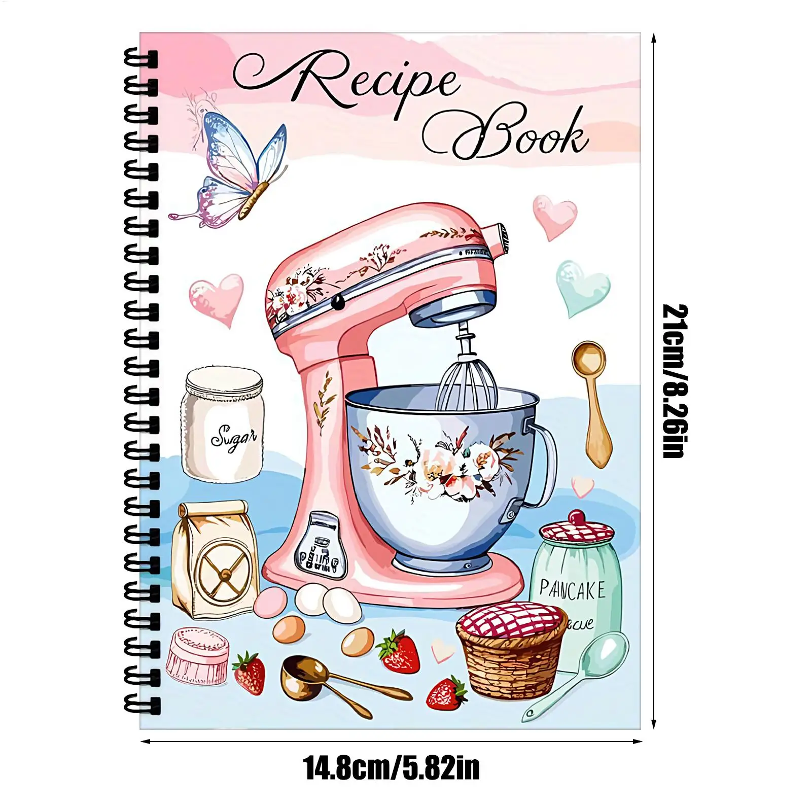 สูตรสมุดบันทึก 100 แผ่นโน้ตบุ๊คสําหรับสูตรหนังสืออาหารเปล่าที่เขียนด้วยลายมือทําอาหาร Planner สําหรับอาหารประจําวัน Prep เริ่มต้นเบเกอรี่