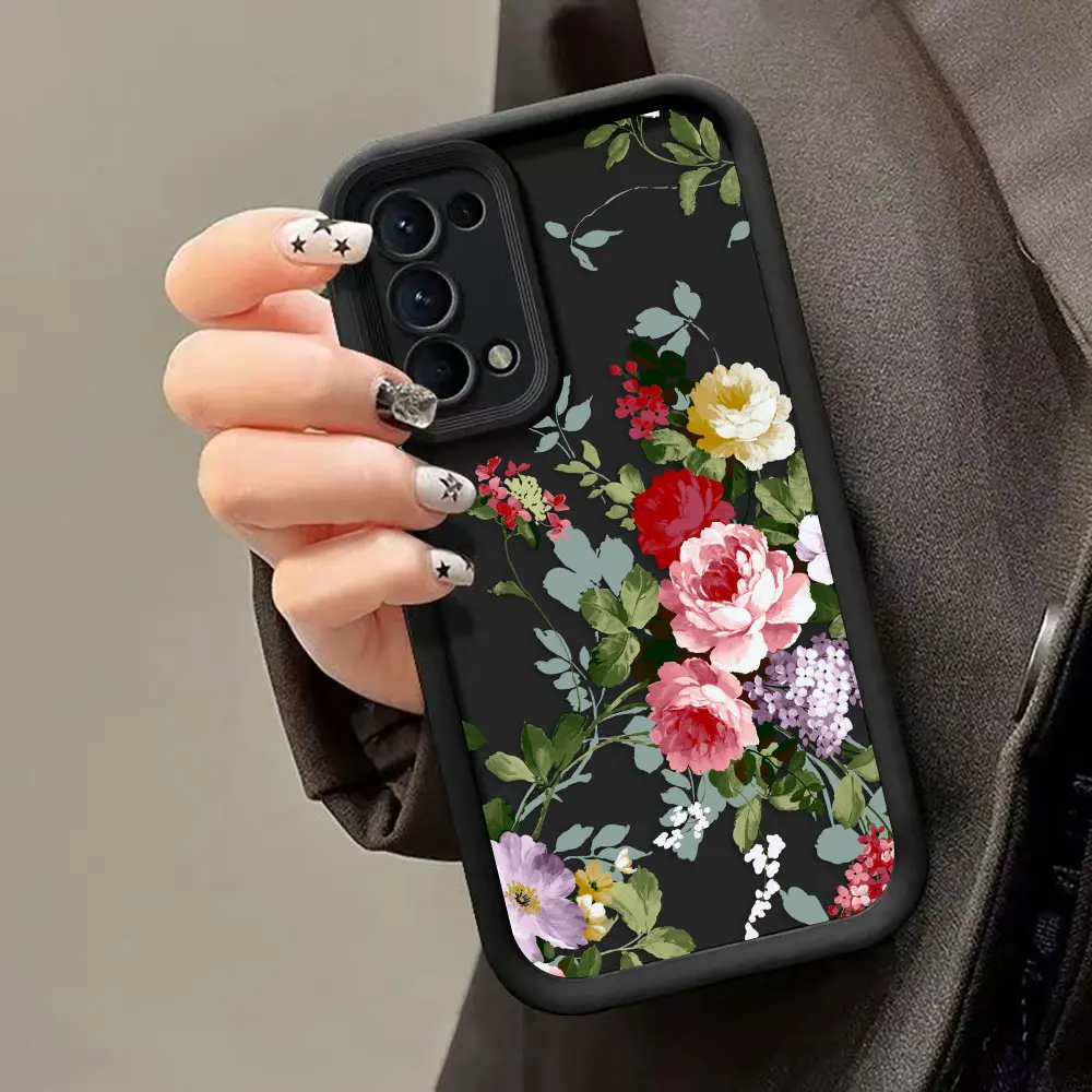 

Beautiful Purple Flowers Phone Case For Samsung Galaxy S26 S25 S24 S23 S22 S21 FE S20 ULTRA PLUS TPU Case Shockproof Cover Capa