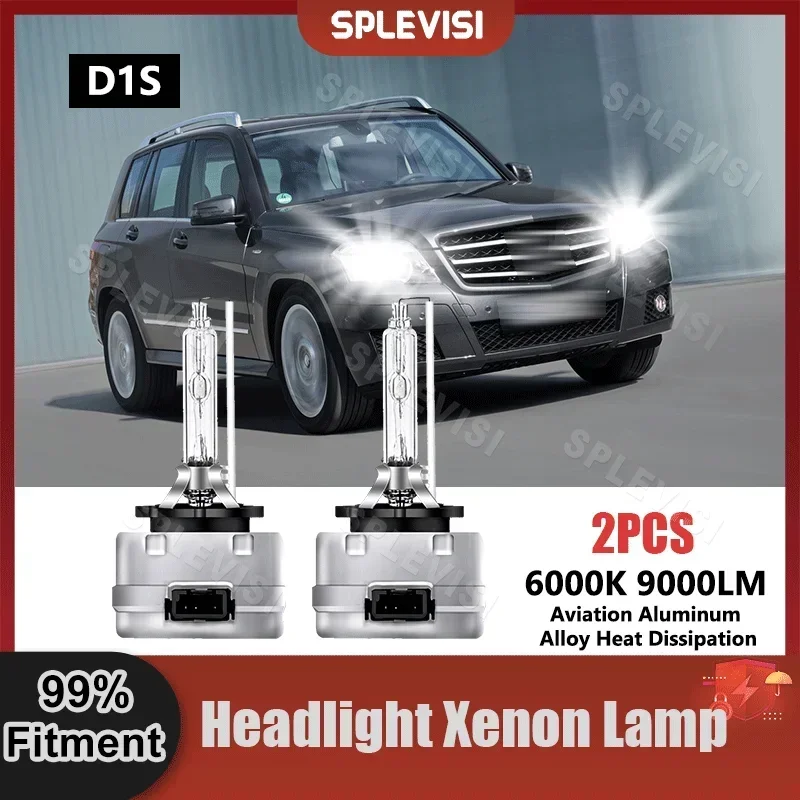 

2PCS D1S Headlight Low Beam Xenon Light Bulbs HID White 9V-16V 9000LM 70W/Pair For Mercedes GLK Class X204 2008 2009 2010 2011