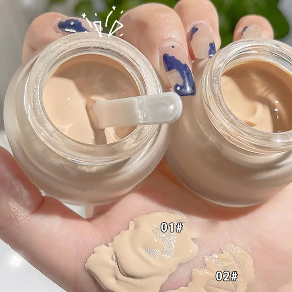 Soft Light Foundation Cream Waterproof Sweat-proof Concealer Oil Control Moisturizing Beginners Face Makeup Foundation for 24hr