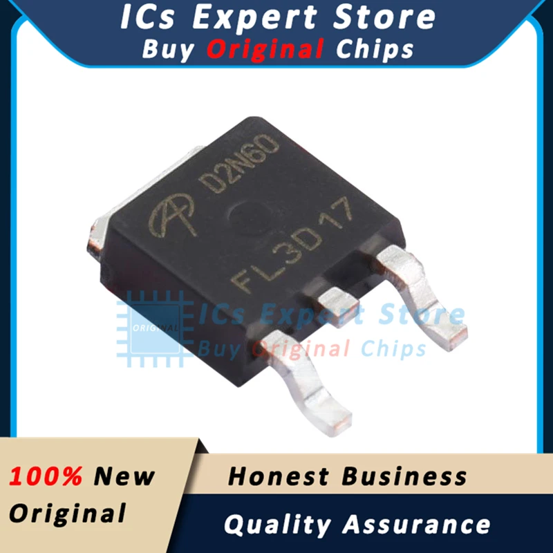 10 PCS/LOT Original Transistor AOD2N60 N Channel 600V 2A MOSFET D2N60 AOD2N60 TO-252