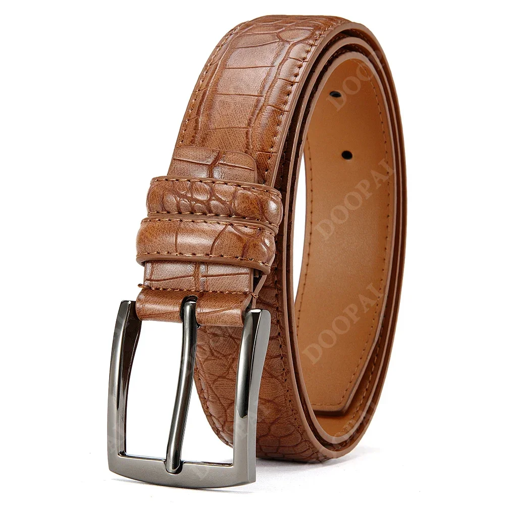 Men Top Quality PU Luxury Leather Waist Strap Black Male Automatic Buckle Jeans Belts for Men
