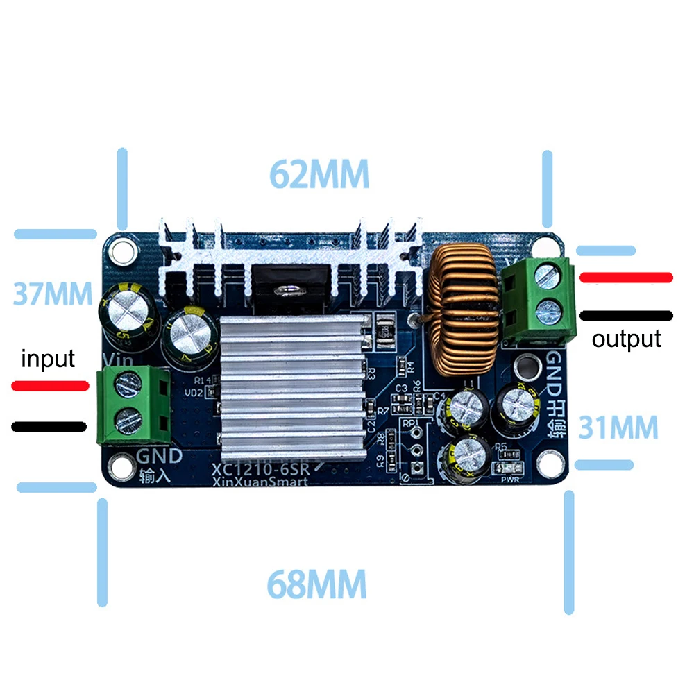 Power Supply Module 9-100V Wide Voltage Input 5V 12V 24V 3-26V Output 5A DC-DC Converter Buck Step-down Power Supply Board