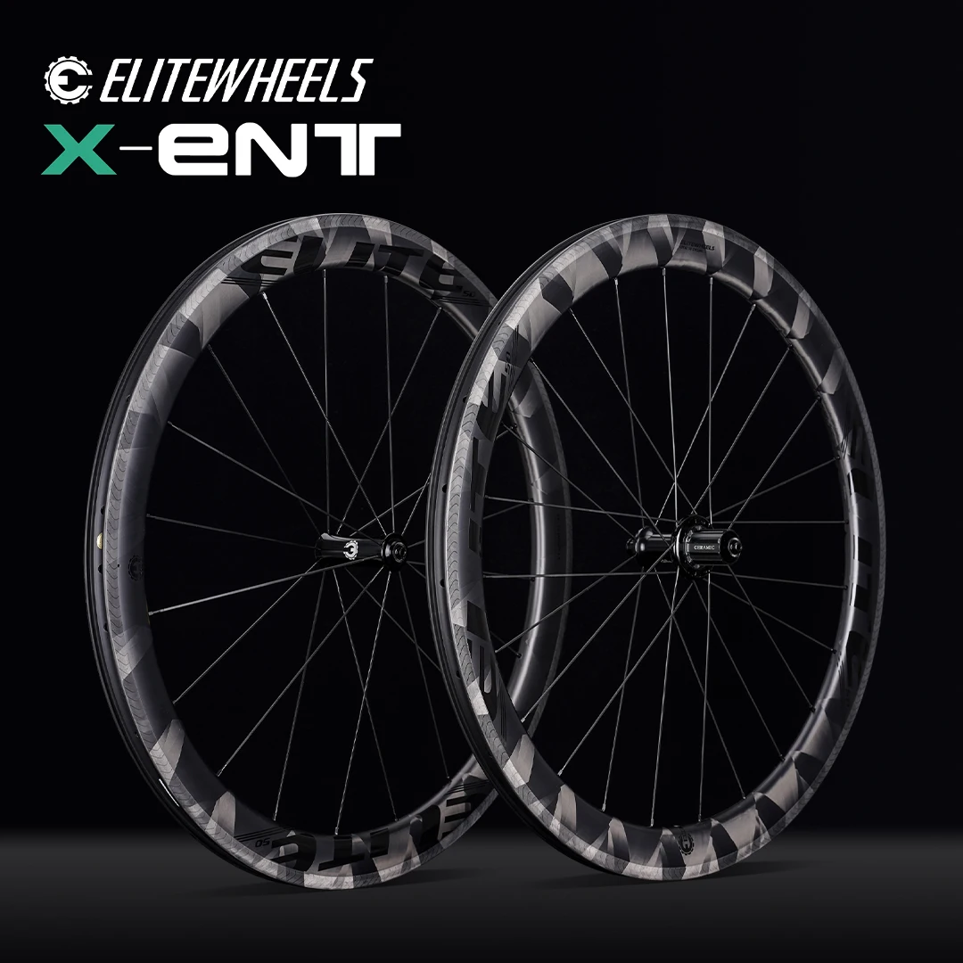 

ELITEWHEELS 700c New Product Road Bike Carbon Wheelset X WEAVE Finish Rims Tubeless Ready Straight Pull Hub Racing Bicycle