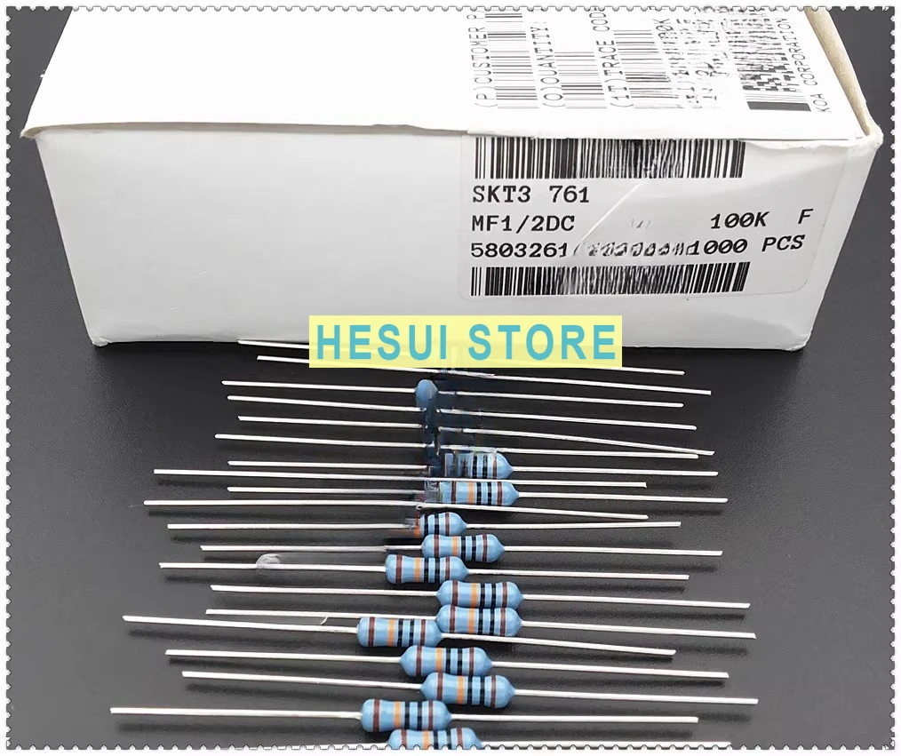 10PCS KOA 1/2W 0.5W 0Ω~ 5.1MΩ copper pin, metal film resistor