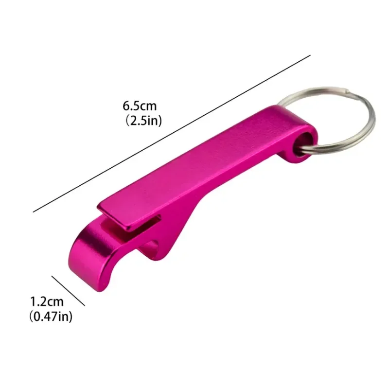 Customized LOGO Keychain Blank Multifunctional Aluminum Alloy Beer Bottle Opener Laser Engrave Personalized Advertising Gift