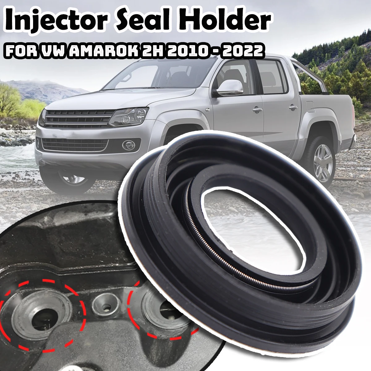 

Fuel Injector Seal Ring Valve Cover Gasket Holder Injector Seal Holder 03L103070 04L103070B For VW Amarok 2H 2010 2011 - 2022