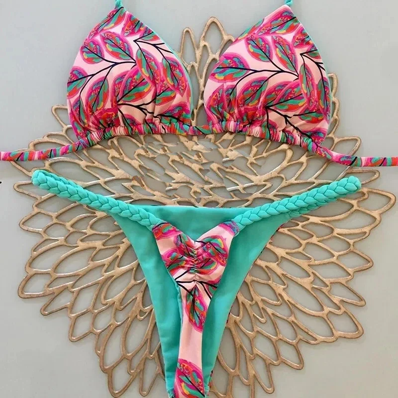 Bikinis sexys de verano, traje de baño para mujer, traje de baño para nadar, trajes de baño, conjunto de Bikini brasileño, ropa de playa, bañista para piscina
