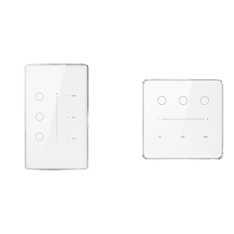 

Tuya Zigbee 3 Gang Dimmer Light Switch Tuya/Smart Life APP Remote Control US EU Standard Switch Percentage Control