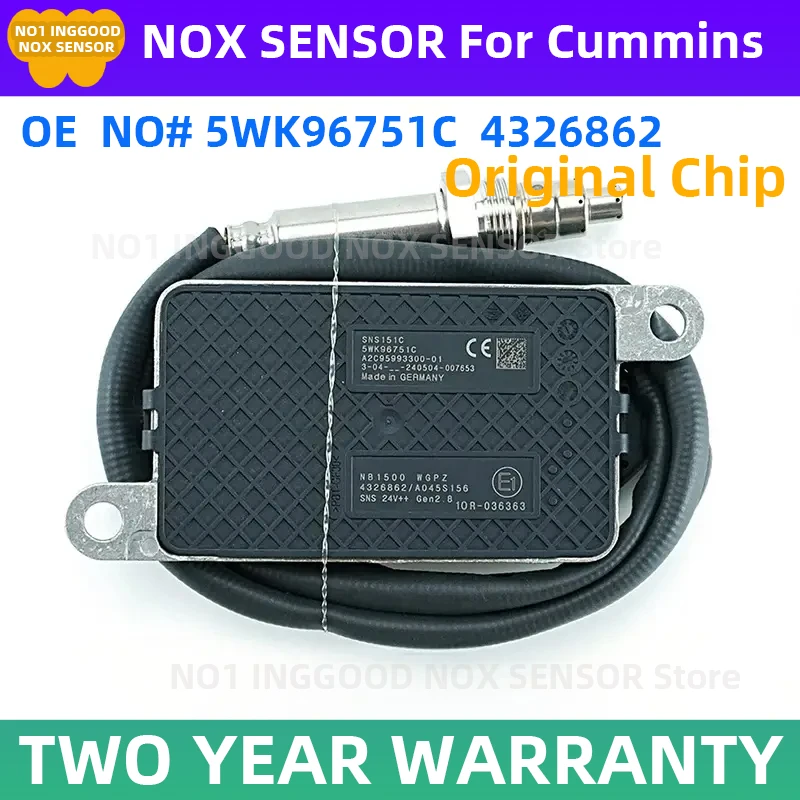 

4326862 5WK96751C 5WK96751A Nitrogen Oxygen Sensor 4326470 2897309 3688978 2872945 For Cummins Engine 24V