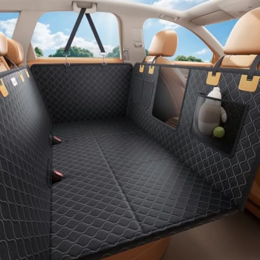 

Dog Car Seat Cover for Back Seat - [Upgraded Anti-Ripped] Back Seat Extender for Dogs Hard Bottom, Waterproof Dog Hammock for C