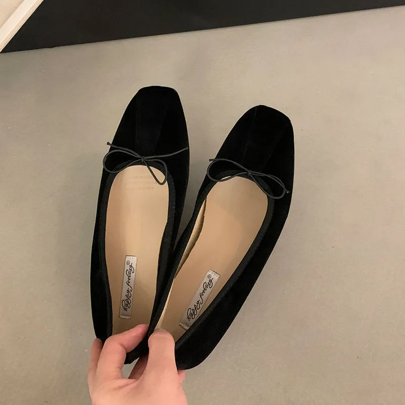 Modische Damen-Seidenballerinas mit Erhöhter Sohle, Schmetterlingsknoten, Flache Ballerinas für Damen, Frühling/Herbst Neuheit – Detail 12