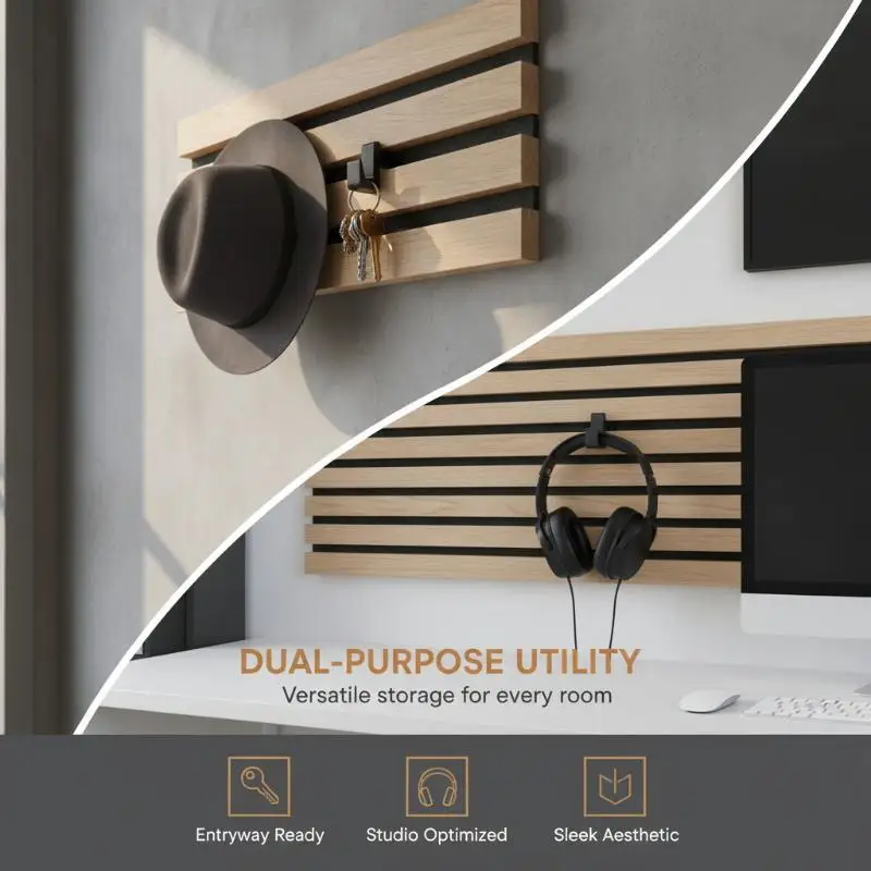 Non Drilling Snap On Wall Mounted Sound Absorbing Board Hook Hanger For Sound Absorbing Boards