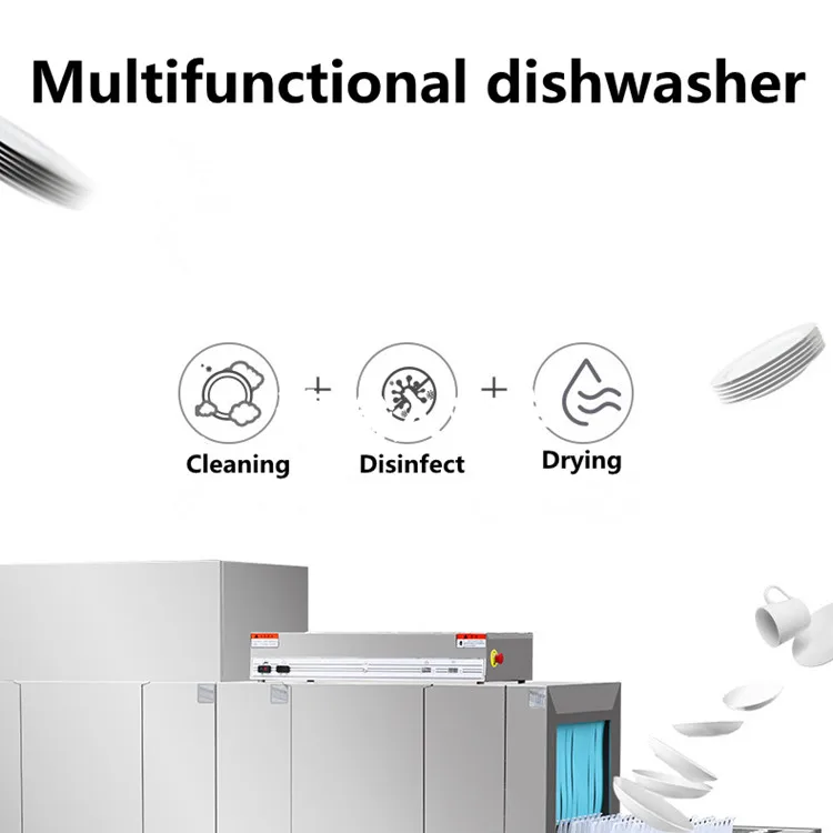 Commercial Automatic Dishwasher Restaurant Washing Machine Controllable Temperature Dishwasher