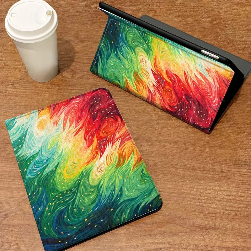 

Colorful Flame Leaf Pattern Case For Samsung Galaxy Tab A7 A A9 A11 S6 A11 A8 S11 Lite Plus 10.4 10.5 Inch Tablet