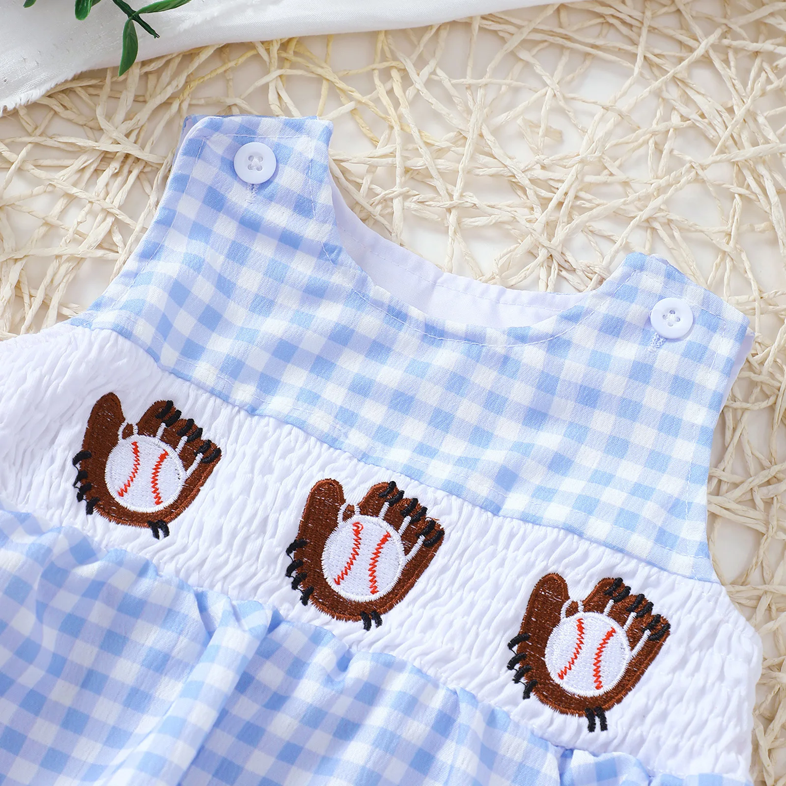 الرضع طفل البيسبول المطرزة نمط رومبير مثلث تصميم ملابس الطفل ارتداءها للأطفال