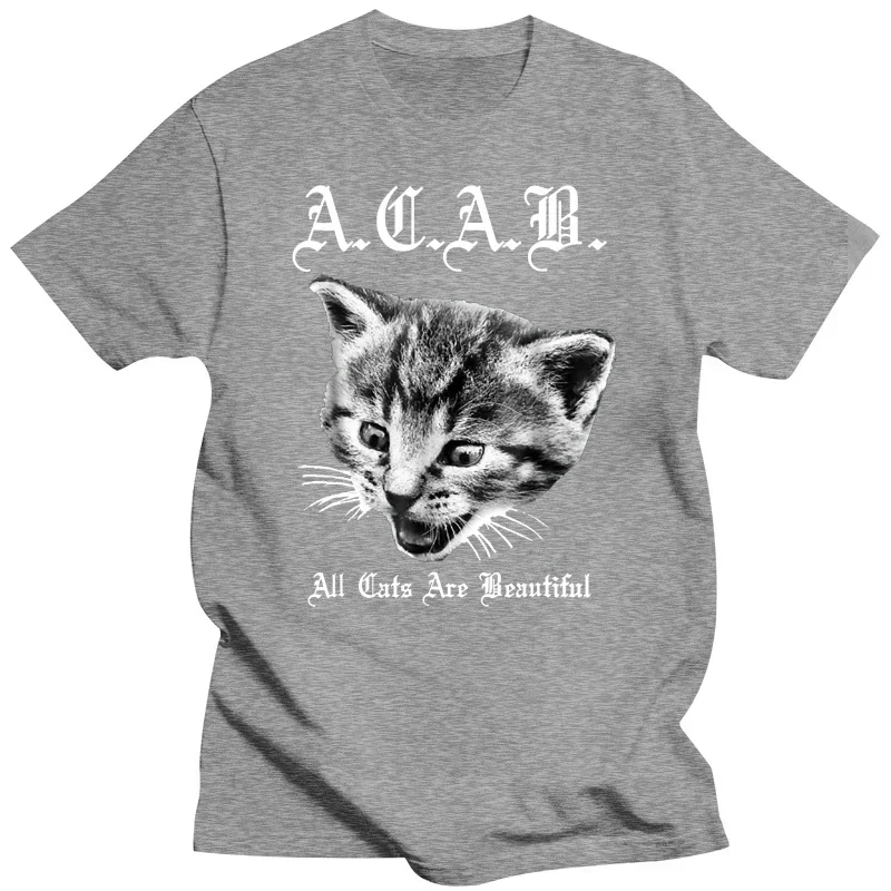 mens t shirt herren clothes cotton All Cats Are Beautiful shirts - ACAB Hot Sale Brand New Fashion Summer Men A.C.A.B. T-Shirt