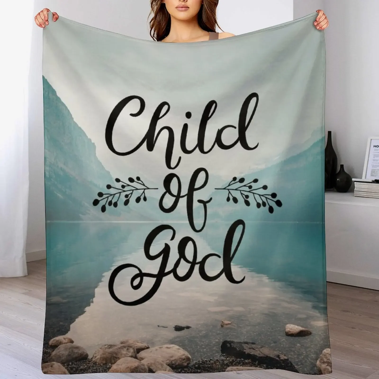 

Child Of God - Christian Design Throw Blanket Long Lasting Soft Plush Blanket for Daily Use