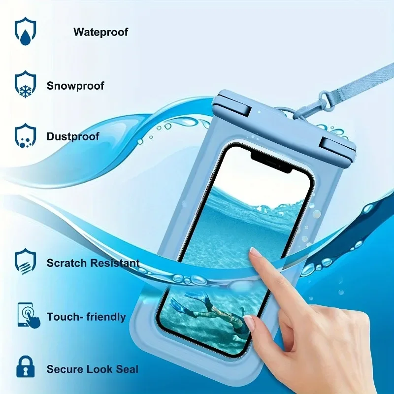 1PC Universal Clear Phone Dry Bag - For Diving, Swimming, Hot Springs - All-Season Waterproof Phone Case - Ideal Christmas Gift