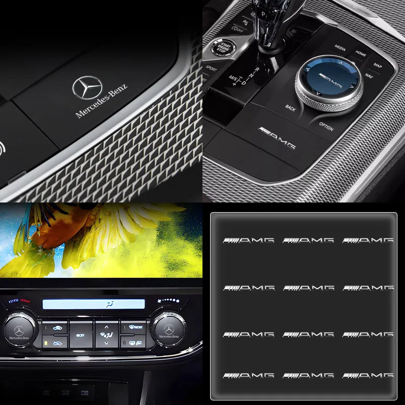 Наклейки на эмблему дворника салона автомобиля, декоративные наклейки для MERCEDES BENZ AMG C63 W203 W204 W205 W209 W210 W211 W212 W176 W166 W163 W221