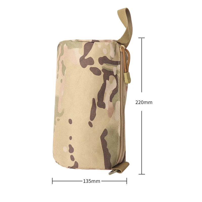 Paquete táctico al aire libre, riñonera de camuflaje, portátil, para colgar artículos diversos, bolsa para silbato de campa, cinturón, bolsa con asa