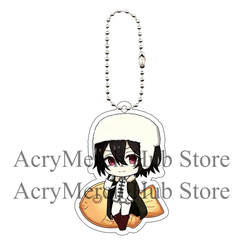 Sigma Atsushi Nakajima Bungo Stray Dogs Taiyaki Topic Q Version Acrylic Keychain Cartoon Bag Pendant Decoration Birthday Gift view 2