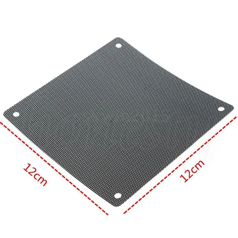 5PCS 120mm Cuttable Black PVC PC Fan Dust Filter Dustproof Case Computer Mesh