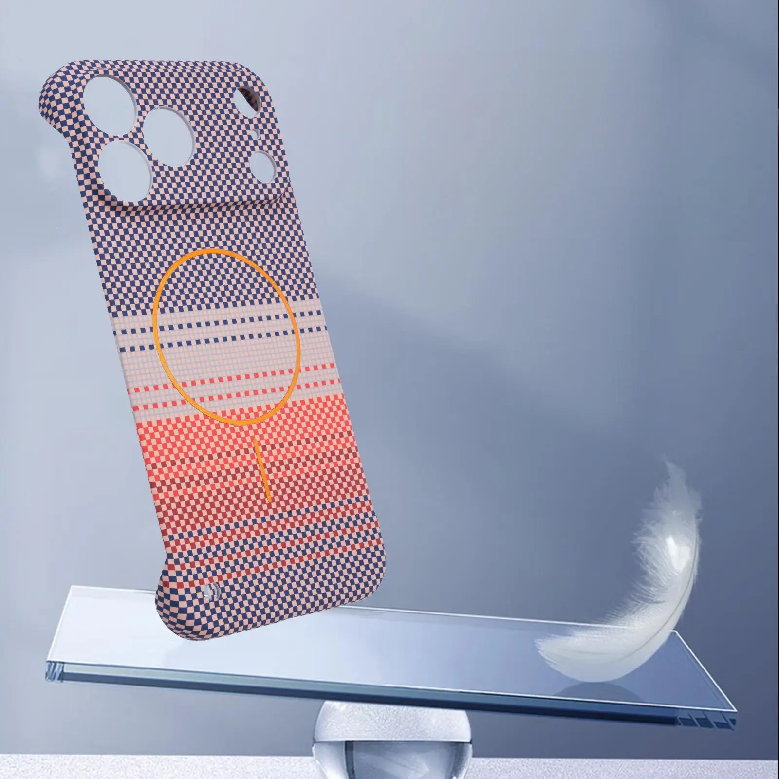 حافظة كيفلر من ألياف الكربون بدون إطار لهاتف آيفون 17 إير 16 15 14 بلس 13 12 برو ماكس شحن لاسلكي غطاء نحيف مقاوم للسقوط #4