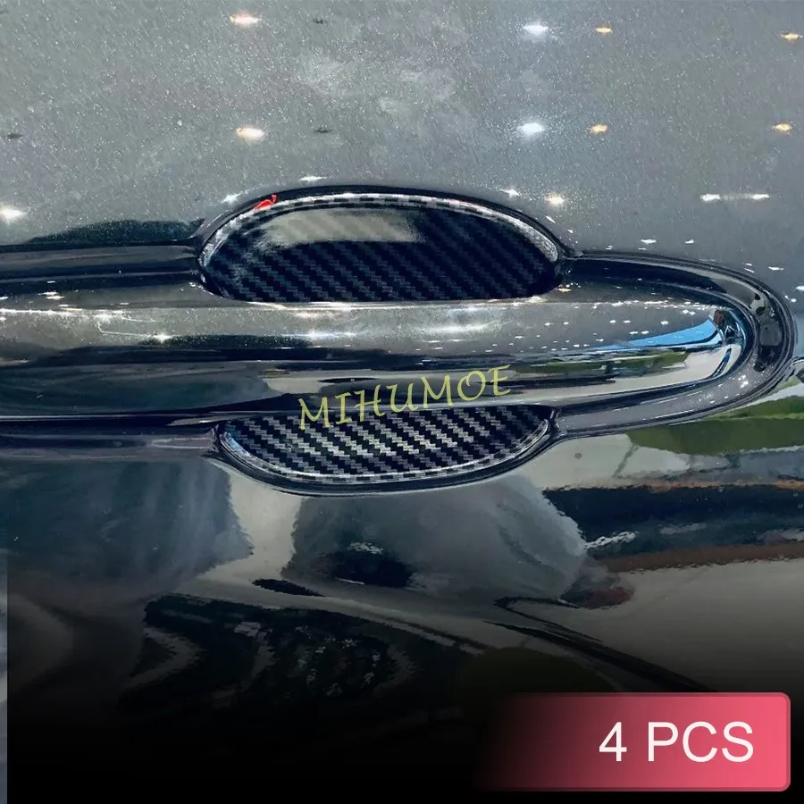 

For 2020-2025 Toyota Highlander Kluger Carbon Fiber Door Handle Surrounds Protector Trims 2024 2023 2022 2021