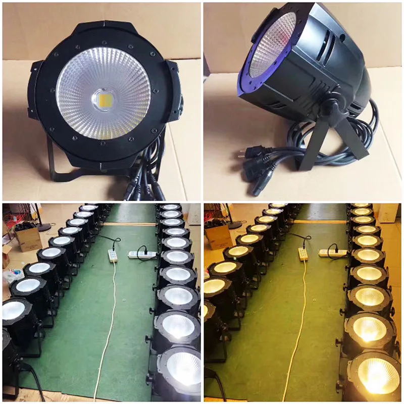 

Светодиодный прожектор COB 100 Вт/200 Вт, теплый белый, для сценического освещения, свадеб, выступлений, с пультом ДУ