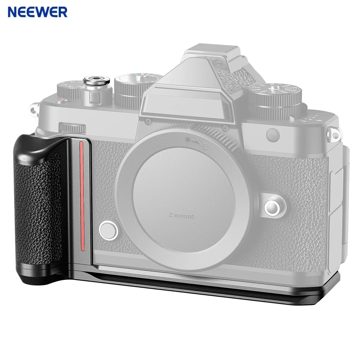 Neewer zf handgrip em forma de l para nikon z f ultra fino retro formfitting placa de base de montagem da câmera com alça e tampa de alumínio