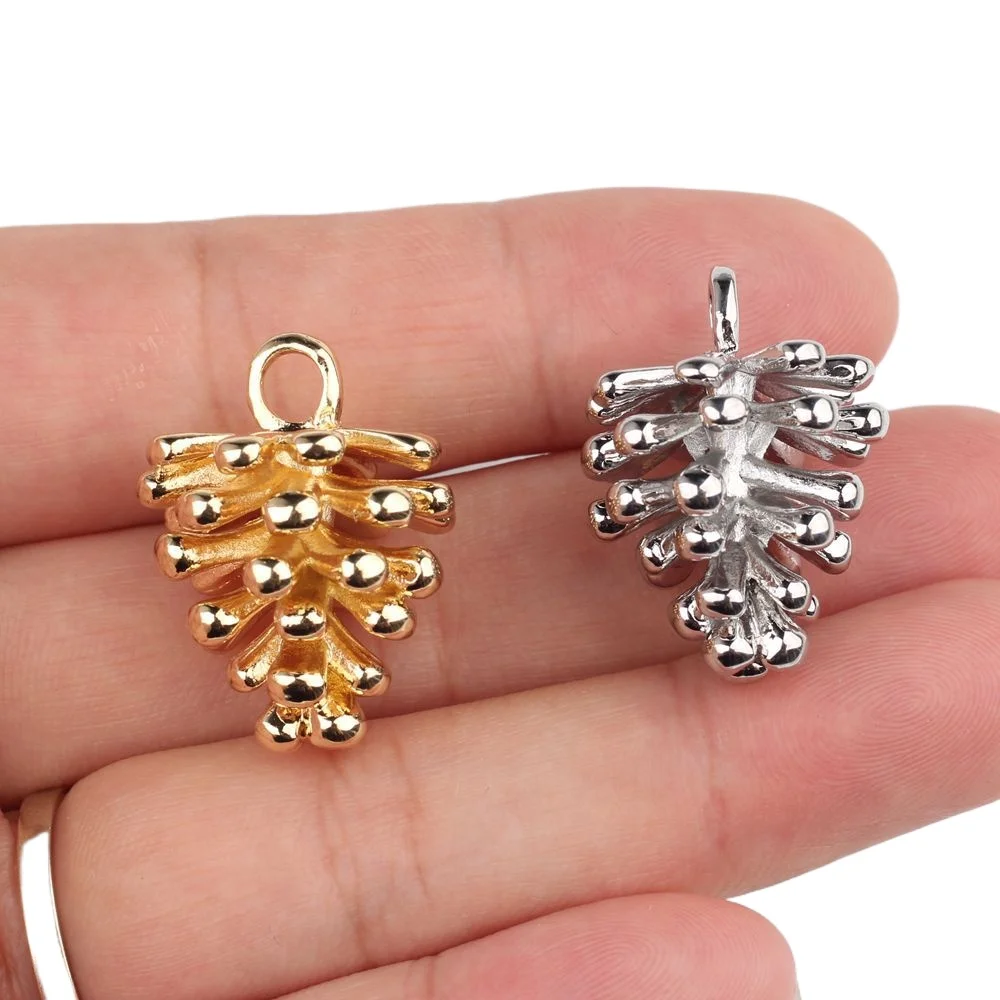 2pcs/lot 20*26mm Zinc Alloy Pinecone Pendant Charms DIY Necklace Bracelet Earrings Accessories