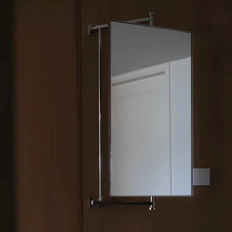 Foldable Bath Mirrors Rotated Mirror Easy Cleaning Bathroom Fixtures and Accessories Rust Proof Full Length Mirror Household