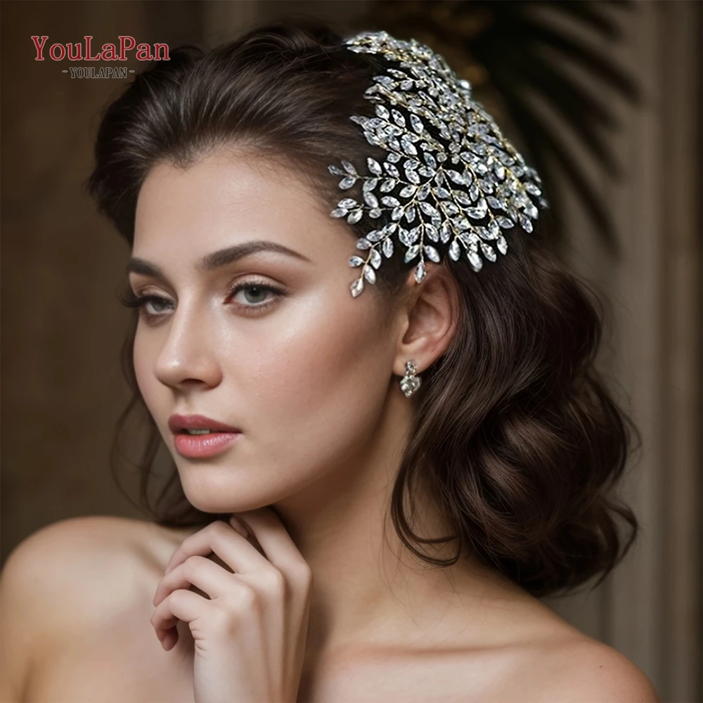 

TOPQUEEN Wedding Headdress Women Hair Accessories Rhinestone Bridal Tiara Pageant Headband Bride Headpiece Headwear HP238