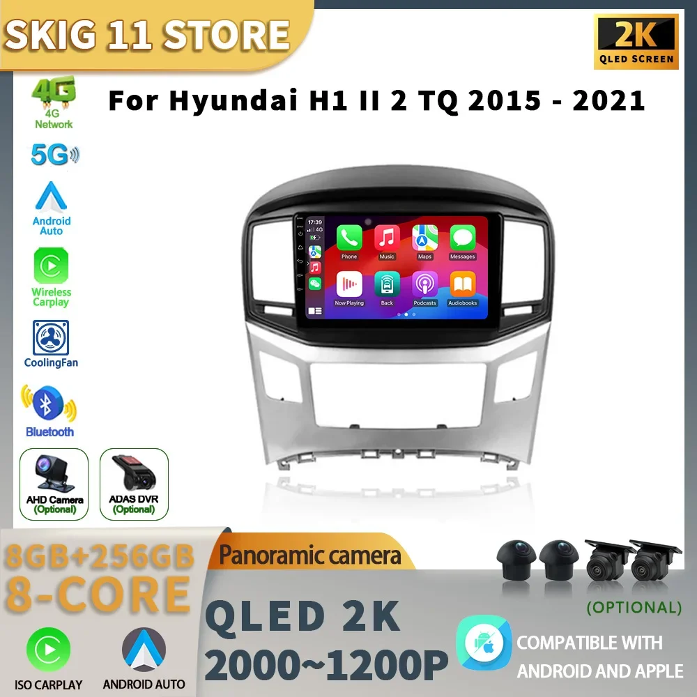 

For Hyundai H1 II 2 TQ 2015-2021 Android 13 Car Stereo Radio Multimedia Player 4G GPS Head Unit Wireless BT Carplay Android Auto