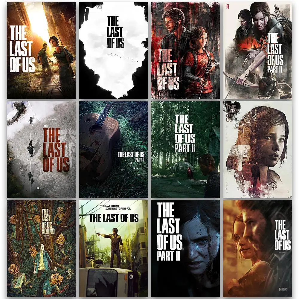 Póster de The Last Of Us, Adhesivo de pared para habitación, impresiones de papel Kraft, pintura artística, estética y decoración de juguetes,