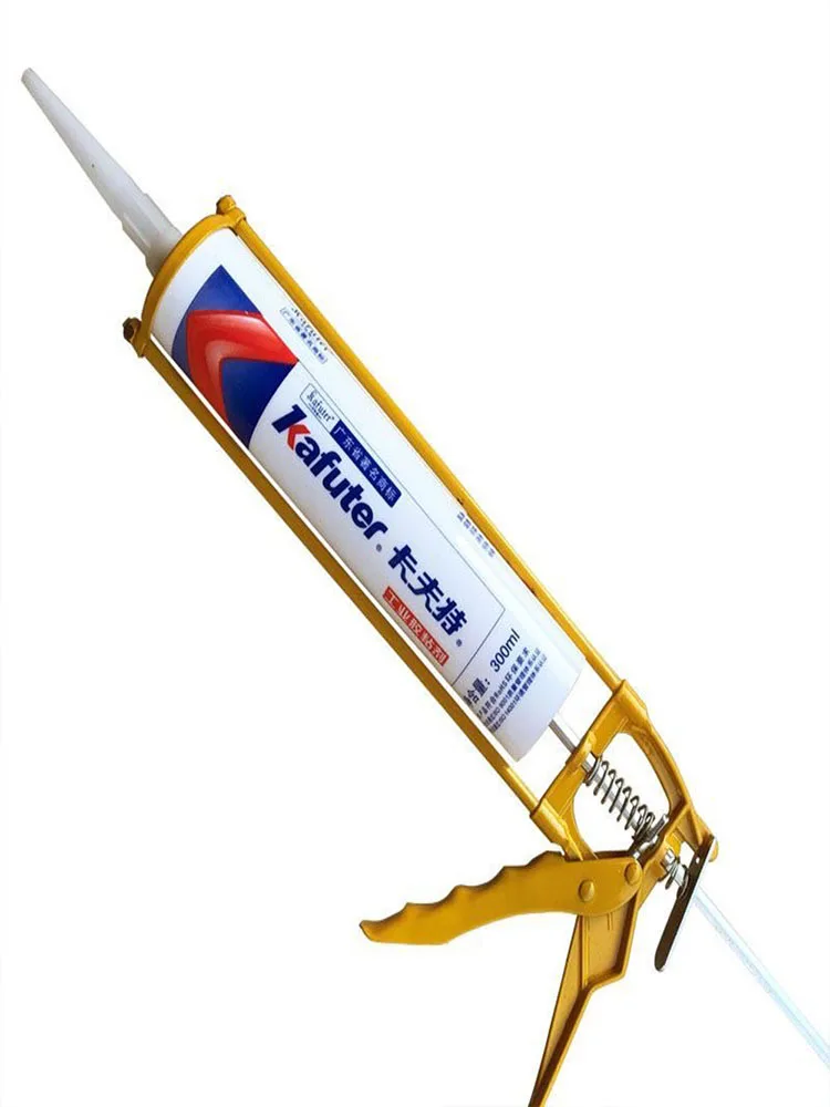 

Glue Gun, Silicone Gun, Glass Glue Gun, Glue Gun, Caulking and Sealing Glue Gun Simple Design. Creative Concept Squeezing Gun
