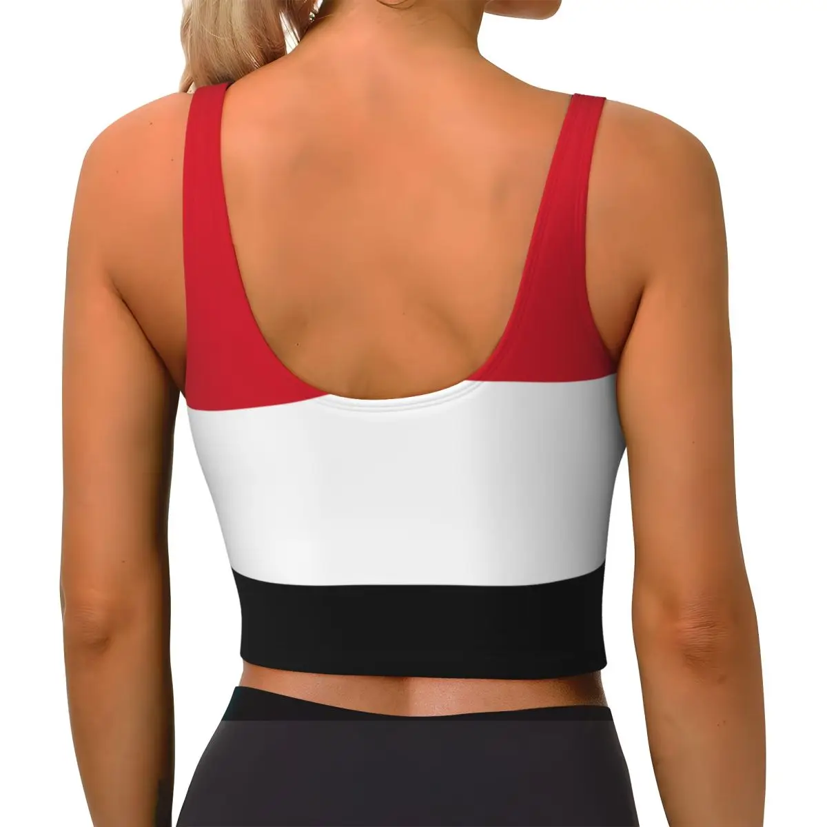 Yemen Flag Basic Tops Women Samba Sexy V-Neck Yoga Fitness Sports Tops