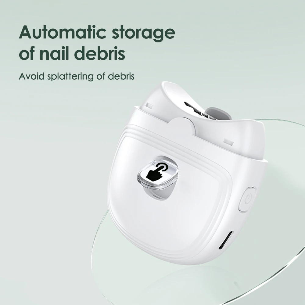 Elektryczny Mini obcinacz do paznokci nożycowy do paznokci dla dzieci i dorosłych automatyczny obcinacz do paznokci Manicure szlifowanie polerowanie paznokci