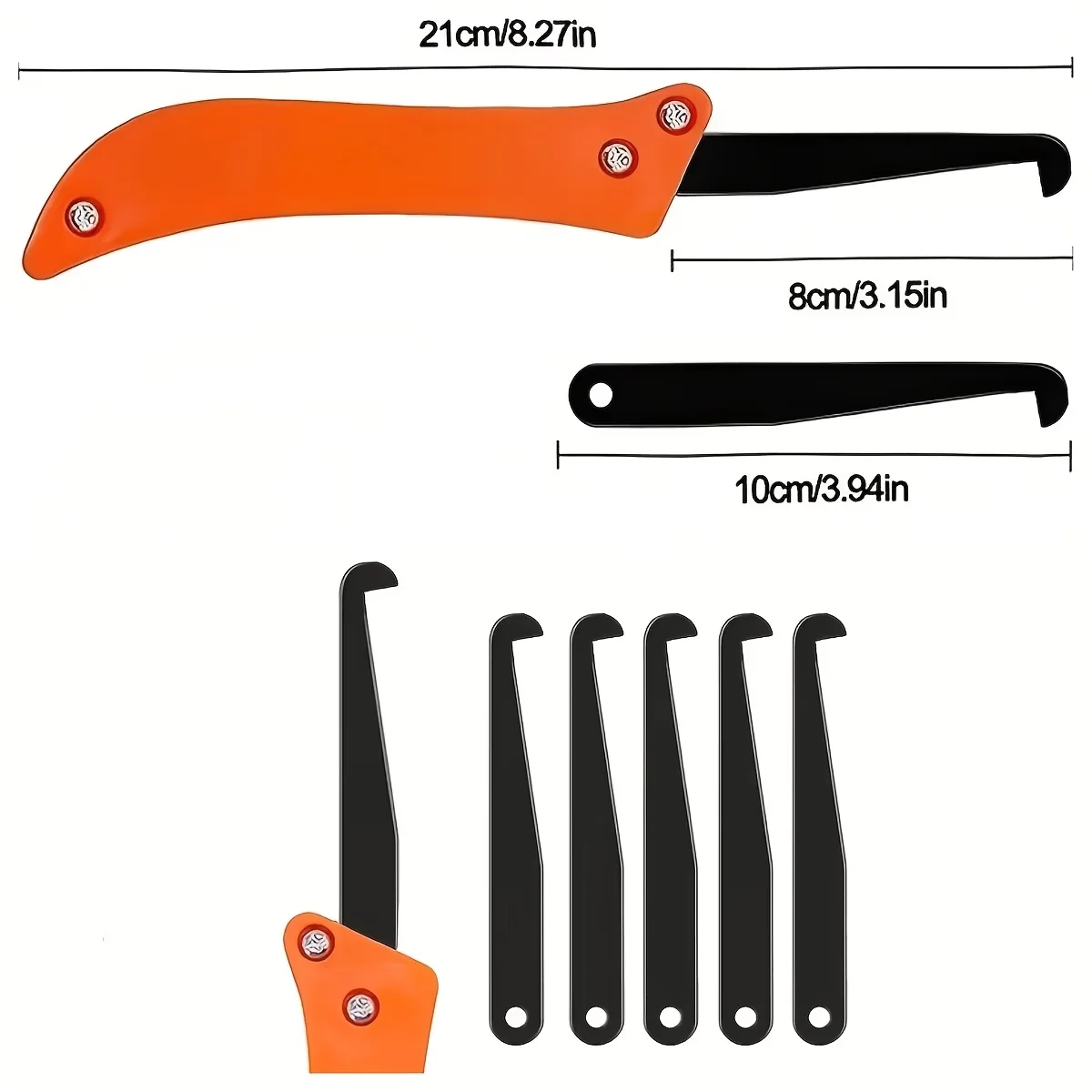 4 Pcs Tile Grout Cleaning & Removal Tools, Foldable Portable Tools with Replaceable Blades