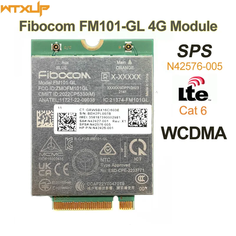 

Fibocom FM101-GL 4G LTE Card cat 6 300mbps Global frequency band WCDMA M.2 Module support global mobile networks