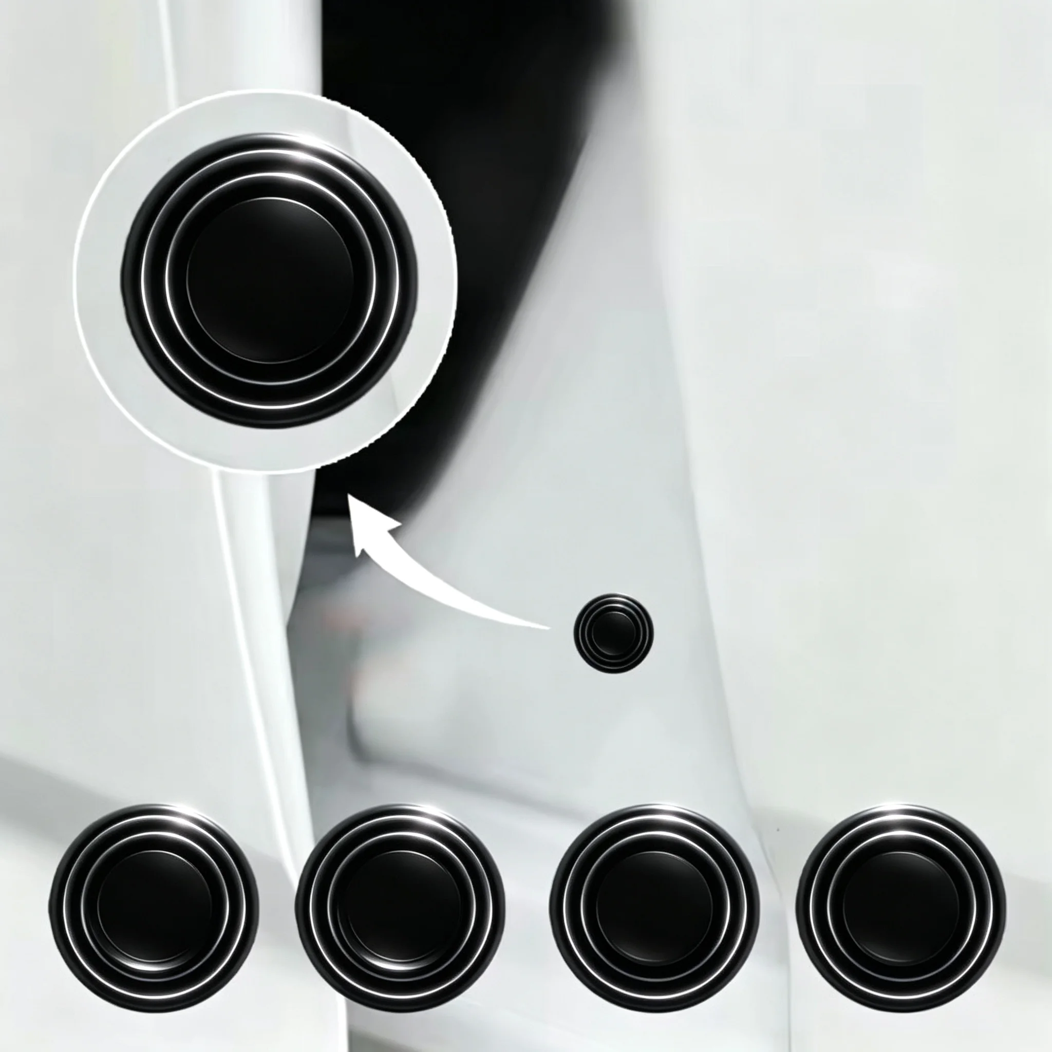 4/12Pcs Car Door Anti-shock Pad Anti-noise Buffer Gasket Auto Interior For Chrysler 300c Android Town Country Grand Voyager PT