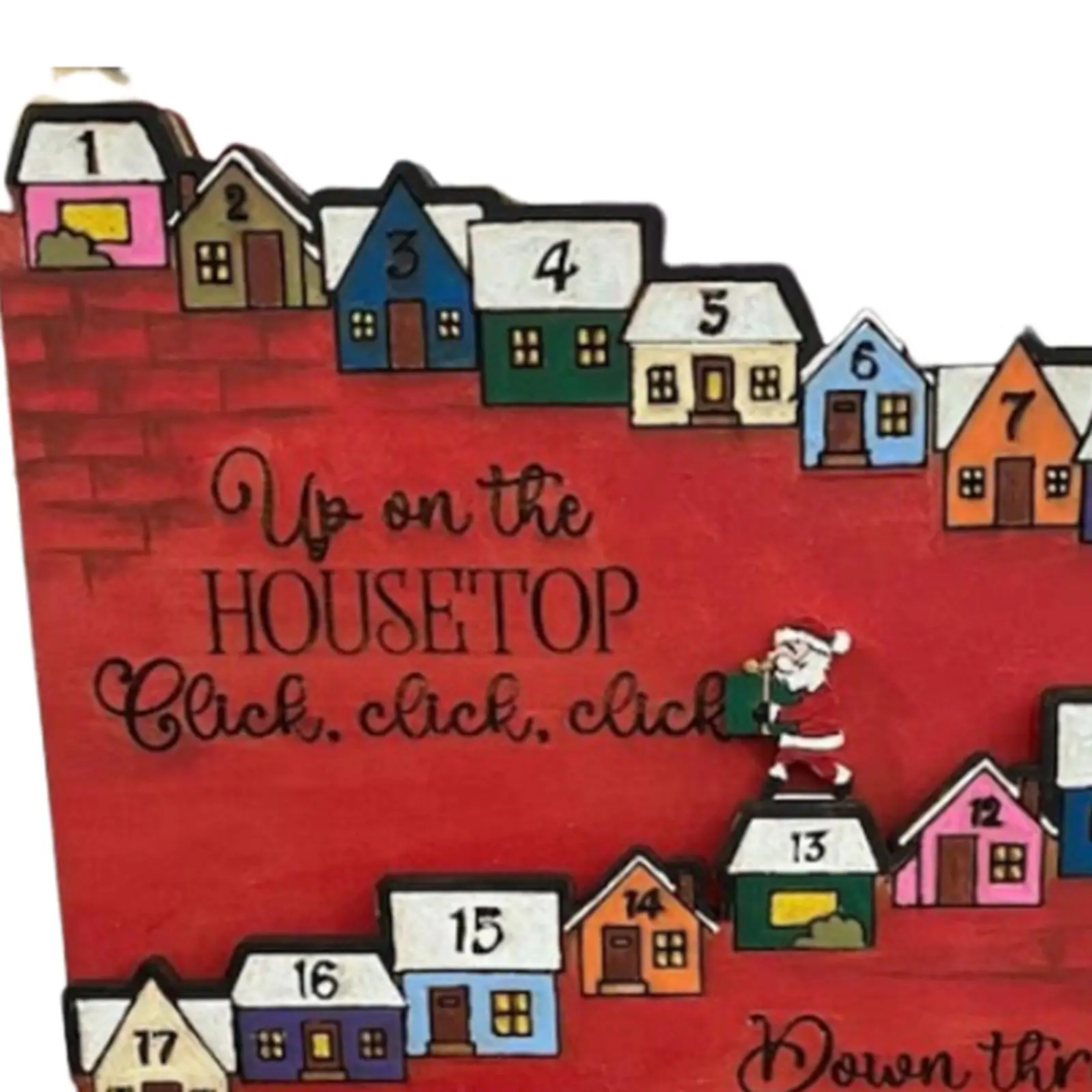 Christmas Calendar Reusable for Home Decor Birthday Gift Removable Santa Claus Table Calendar Wood Ornament Advent Calendar