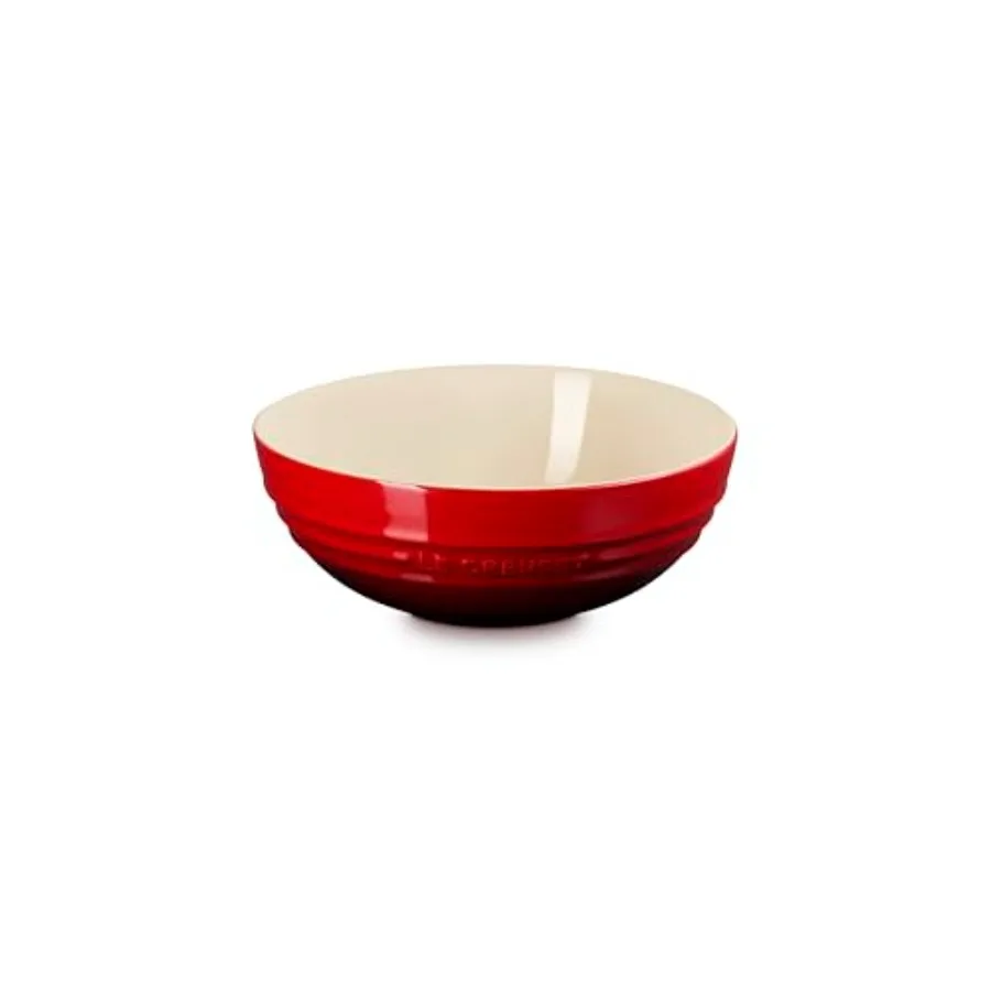 

Stoneware Multi Bowl for serving and meal prep, ceramic material, cerise color, chip-resistant and oven-safe up to 450F
